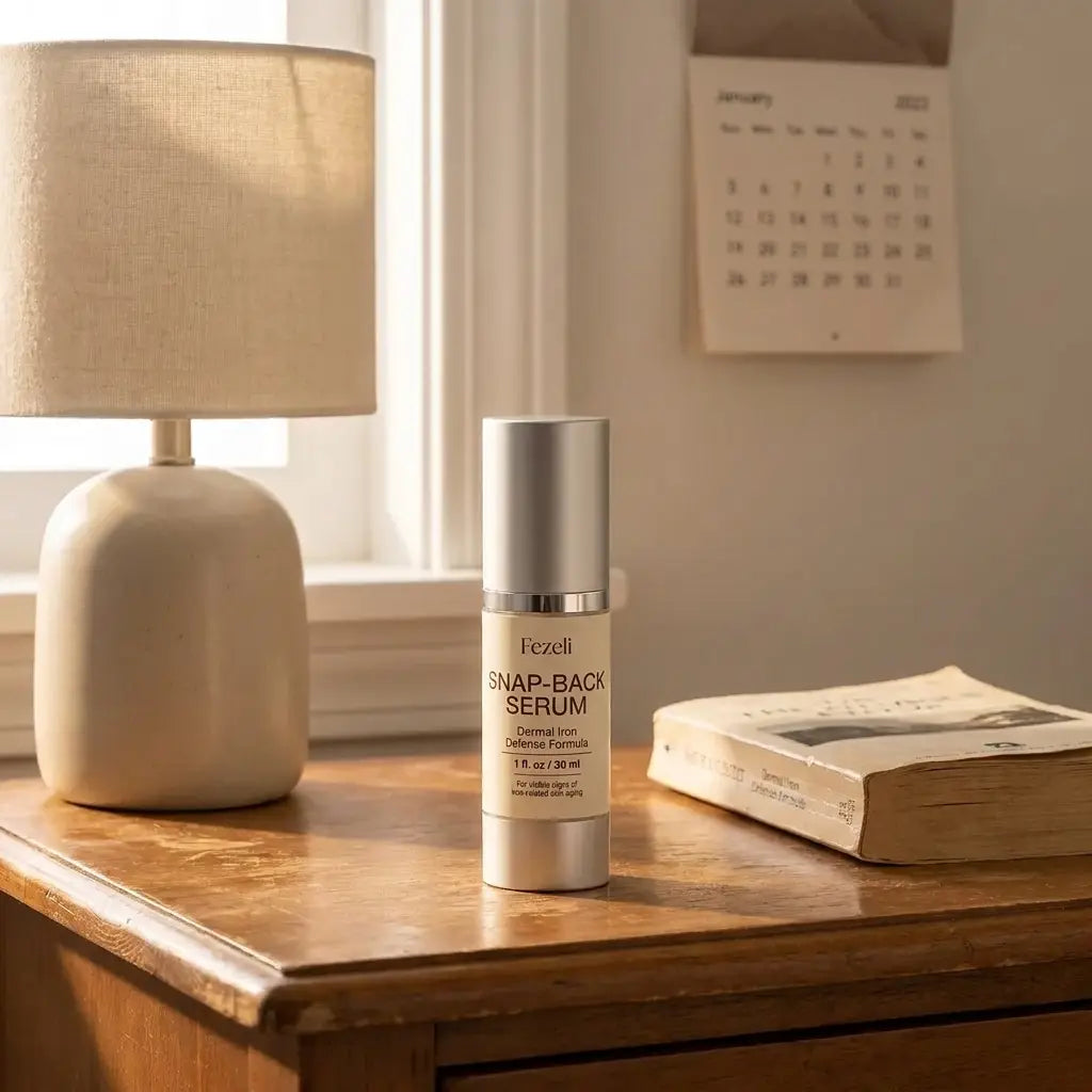 The serum on a nightstand