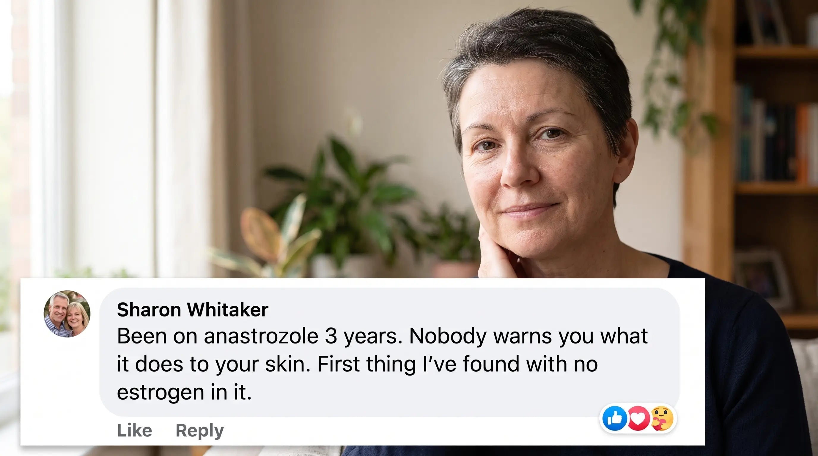 Sharon Whitaker: been on anastrozole 3 years