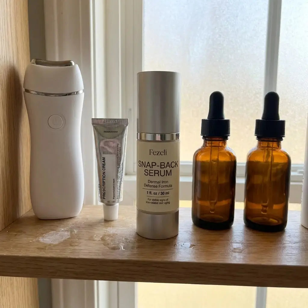 The serum lined up with the rest of her routine